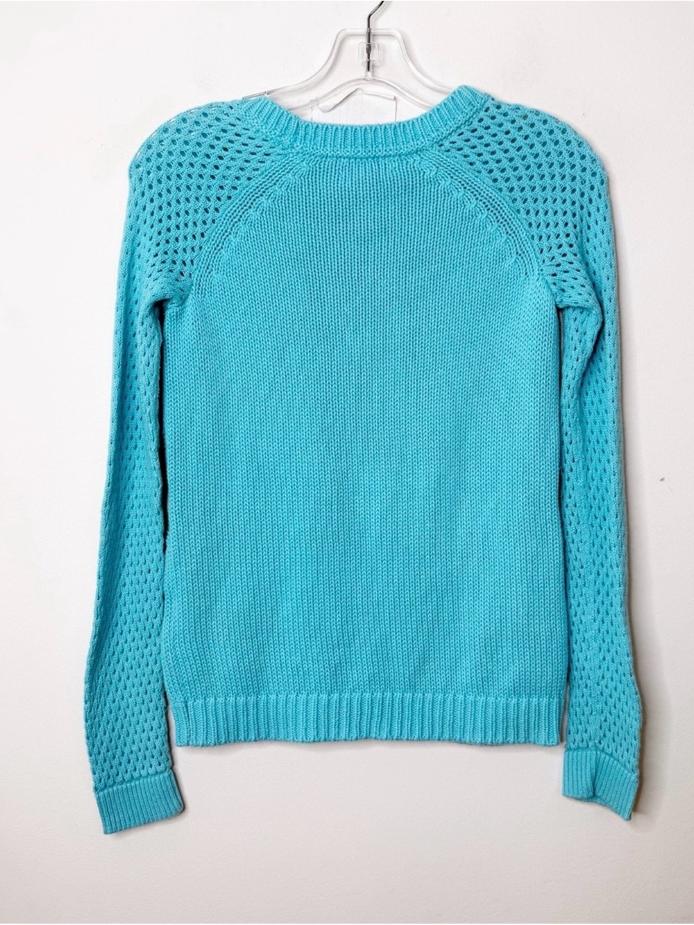 LILLY PULITZER Blue Blythe Chevron Pointelle Knit Pullover Sweater Sz. XS - Picture 4 of 4